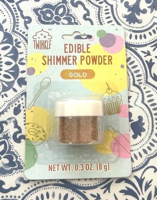 Twinkle Edible Gold Glitter Shimmer Dust .3 Oz NEW High Quality, Cake Decorating