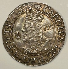 Charles I Silver Aberystwyth Groat Coin
