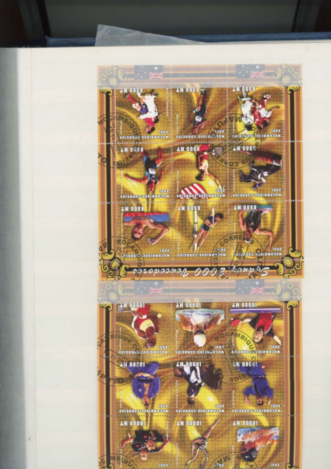 Lindner falzlos Worldwide Stamps  Stamp blocks  83   and  86  mini-sheets  (mb18