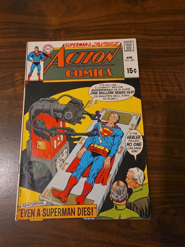 Action Comics #387 (DC Comics April 1970) "Even A Superman Dies" FN LARGE RUN 
