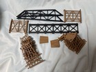 🌉 AHM 5850 TS HO Scale Trestle Set Complete Brown Unassembled Vintage — photo 8