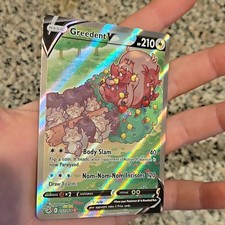 Pokemon TCG Fusion Strike Greedent V 257/264 Ultra Rare Holo Full Art 2021 on eBay