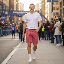 Vineyard Vines Breaker Shorts Mens 34 Coral Red Stretch Cotton Chino 10 Inseam