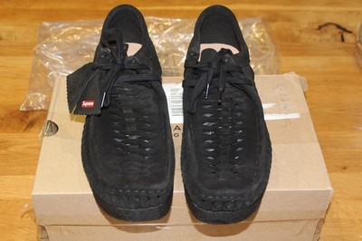 NEU Clarks Originals Wallabee x Supreme Schwarz Wildleder EU 41.5 / UK 7.5G