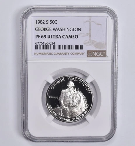 PF69 1982-S George Washington Commemorative Half Dollar NGC Brown Lbl *3750