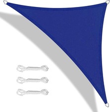 Teynewer Sun Shade Sail Triangle 5x5x5m Waterproof Shade Sail for Outdoor Garde