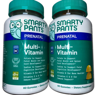 2x SmartyPants Prenatal Vitamins Women Vegan Multivitamin Gummies 60ct BB 9/26