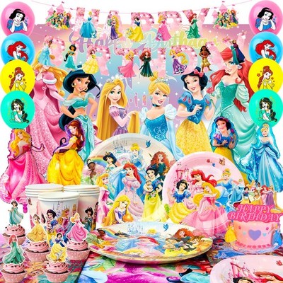 Disney Prinzessinnen Kinder Geburtstags Party Deko Tortenfiguren Geschirr Set 