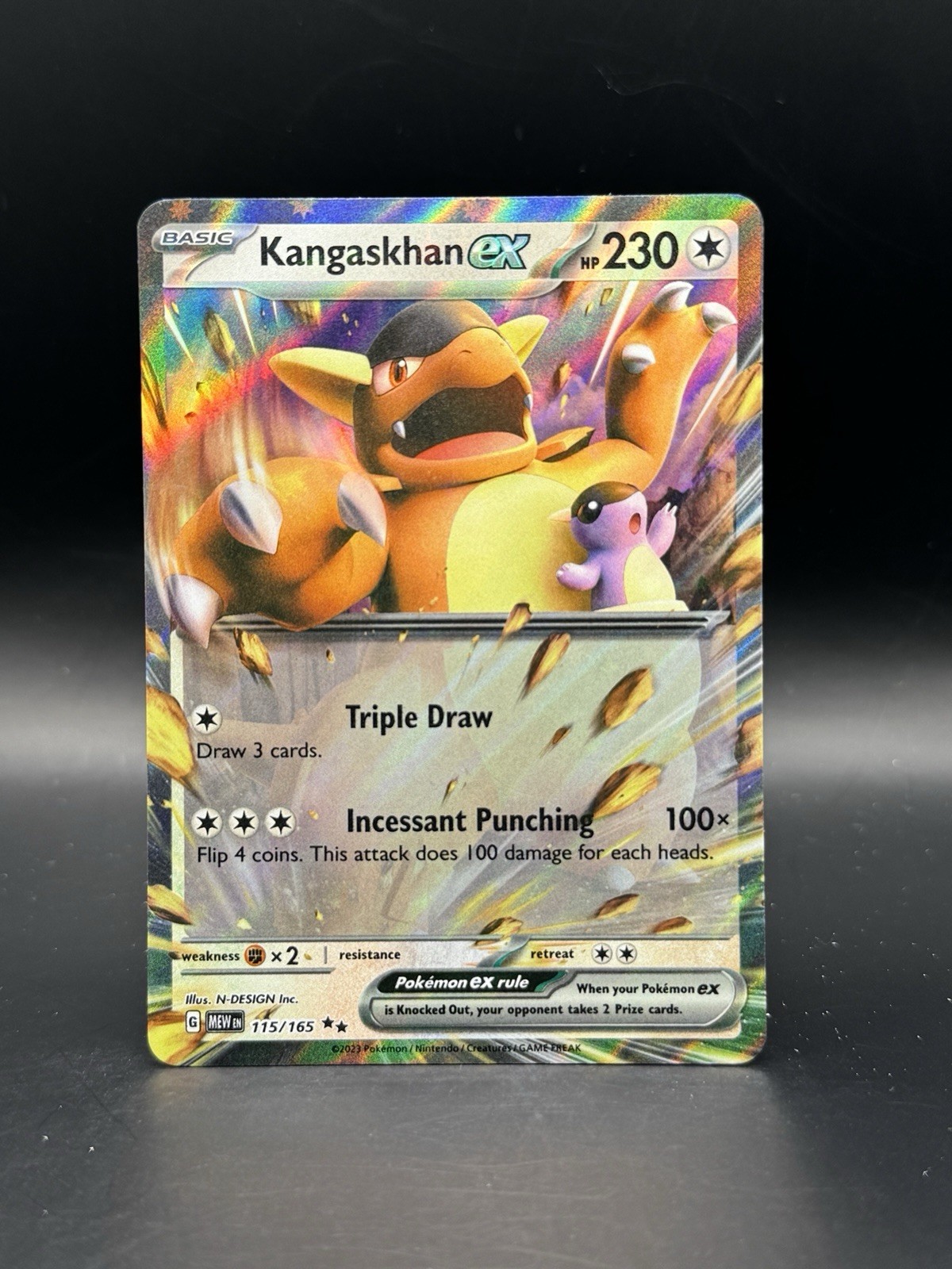 Kangaskhan ex 115/165 Scarlet & Violet 151 Double Rare HOLO Pokemon Card NM
