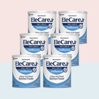6x elecare Jr DHA & Lutein Amino Acid-Based Nutrition Powder Ages 1 and Older