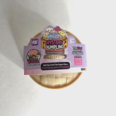 Crazy Fun Squishy Mystery Dumpling Fidget Toy Blind Box Pink Holographic Edition