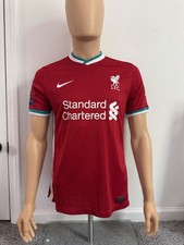 Nike Liverpool FC 2020-21 Home W/ UCL Patches and M. Salah nameset