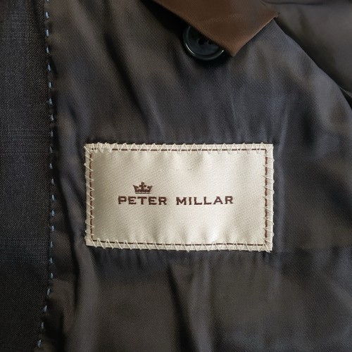 Cappotto sportivo Peter Millar Blaze uomo 40R blu a quadri lana made in Canada - Foto 7 di 13