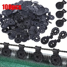 100PCS Black Plastic Net Clips - For Shade Cloth  Garden Netting Fixing