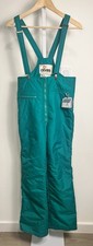 VTG 60's CEVAS Teal Ski Bib Pants Insulated Nylon w/ Lift Tags fm 1960's SZ 30