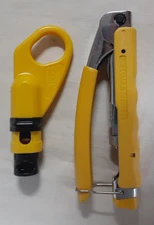 👀 Klein Tool Coax Cable Compression Crimper & Radial Stripper Combo