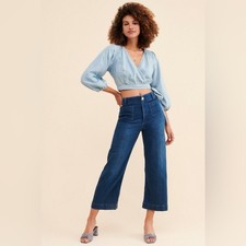 Anthropologie Pilcro The Skipper wide leg jeans, 28