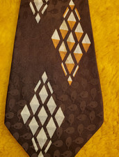 1940s 1950s  BOLD VINTAGE  ATOMIC  MENS SILK TIE  BREAU BRUMMELL  52"