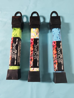 Lot Of 3 Tubes 2013 Darice Sequins , 8 grams Per Tube.