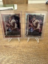 BOTH! 2025 Topps Chrome Football Tyler Shough Red White & Blue Refractor RC #398