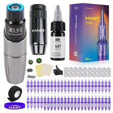 Mast Tattoo Tour Cordless Tattoo Machine Kit Cartridge Tattoo Gun with 50Pcs ...