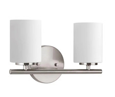 Progress Lighting Replay Collection 13 in. 2-Light Brushed Nickel Vanity Light