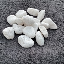 Natural Stones for gas fires bioethanol white replacement coals/pebbles 1kg