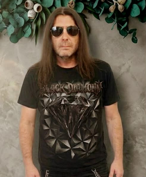 Camiseta estampada negra para hombre, 100 % algodón, Gildan, GI 2000, talla L, estilo metal pesado
