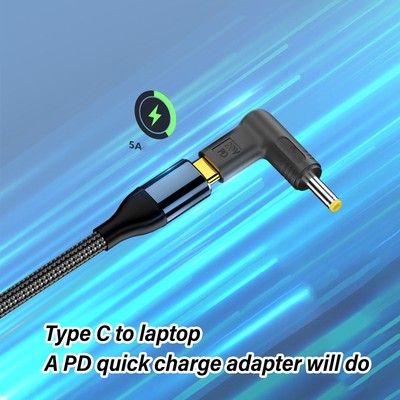 Type C Female To 4.0x1.35mm DC Adapter Professional Efficient 100W PD USB C T FY