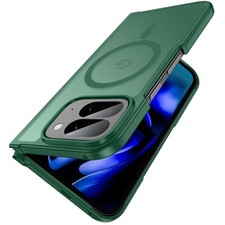 Magnetic Slim Translucent Matte Hard Back Case for Google Pixel 10 Pro Fold, Gre