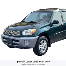 For Toyota RAV4 01-03 1-Pc Chrome Polished 8x6 mm Horizontal Billet Main Grille