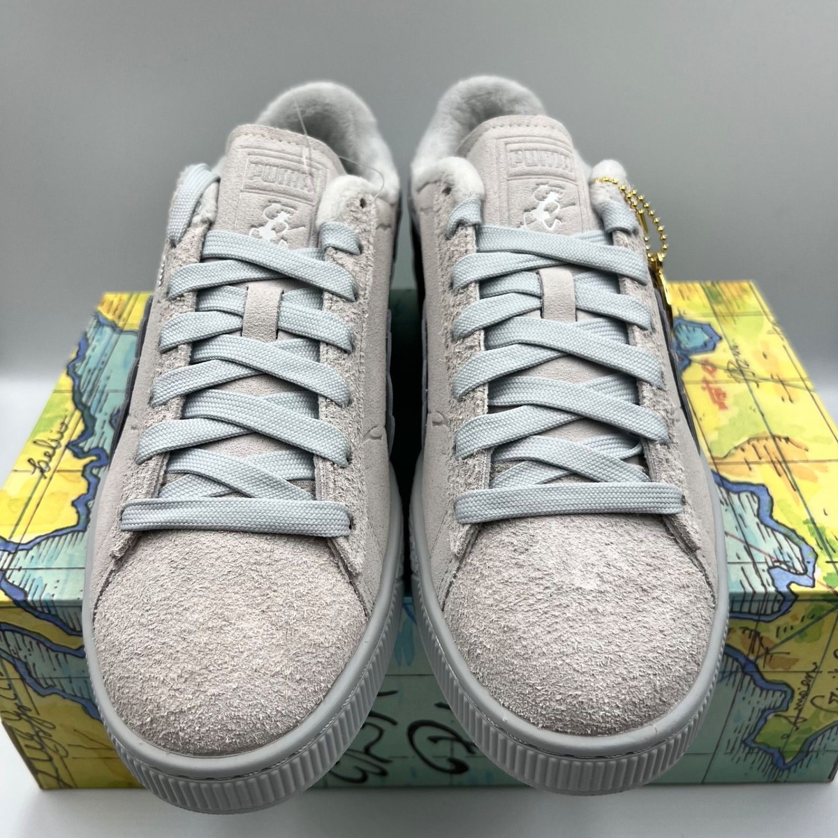 One Piece x Puma Suede Lufy Gear 5 Feather Gray Platinum Gray