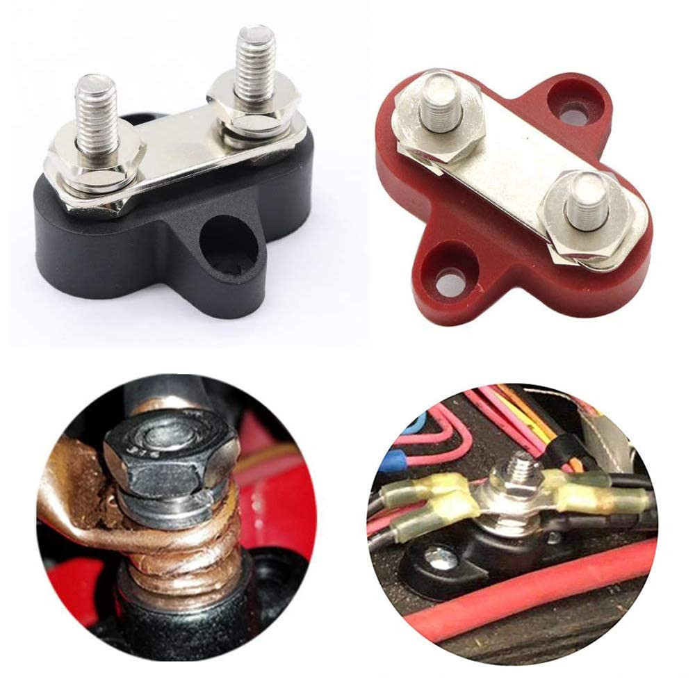 Bus Bar Terminal Block Power Stud Battery Junction Post 1/4 Power Distribution