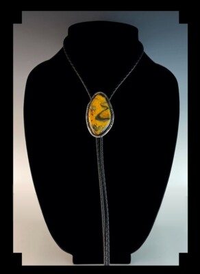 Handcrafted Sterling and Bumblebee Jasper Bolo
