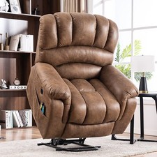 Large Electric Power Lift Recliner Chair for Elderly Big Tall W/ Massage Heat