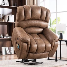 Large Electric Power Lift Recliner Chair for Elderly Big Tall W/ Massage Heat