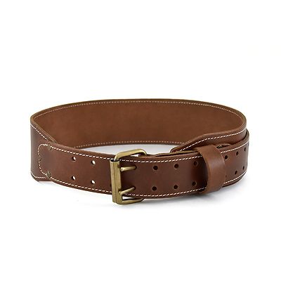 Style n Craft  98437 - 3'' Tapered Work Belt in Dark Tan Heavy Top Grain Leather