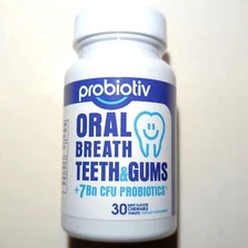 Oral Probiotics for Mouth Bad Breath 7 Billion CFU Probiotiv 30 Count Exp 06/26
