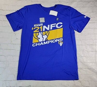 NIKE Los Angeles Rams NFC Champions Shirt Sz Medium Blue