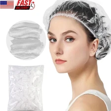 200Pcs Disposable One-off White Hotel Home Shower Bathing Clear Hair Bathing Cap