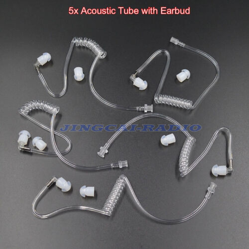 Wholesale 5 x Clear Acoustic Tube Earbud for Ham Radio Earpiece Headset Earphone - Afbeelding 1 van 7