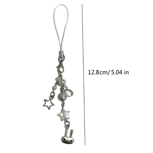 Eye Catching Heart Mobile Phone Lanyard Key Embellishment Keychain Keyring - Zdjęcie 8 z 8