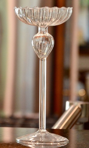 ONE Absinthe Drink Glass Handblown Glass Art Bubble Dosing Reservoir Stemware