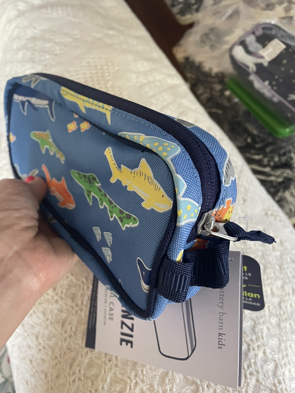 PONY CUSTODIA PORTAMATITE scuola ceramica fienile squalo borsa vacanza isola festa florida oceano 