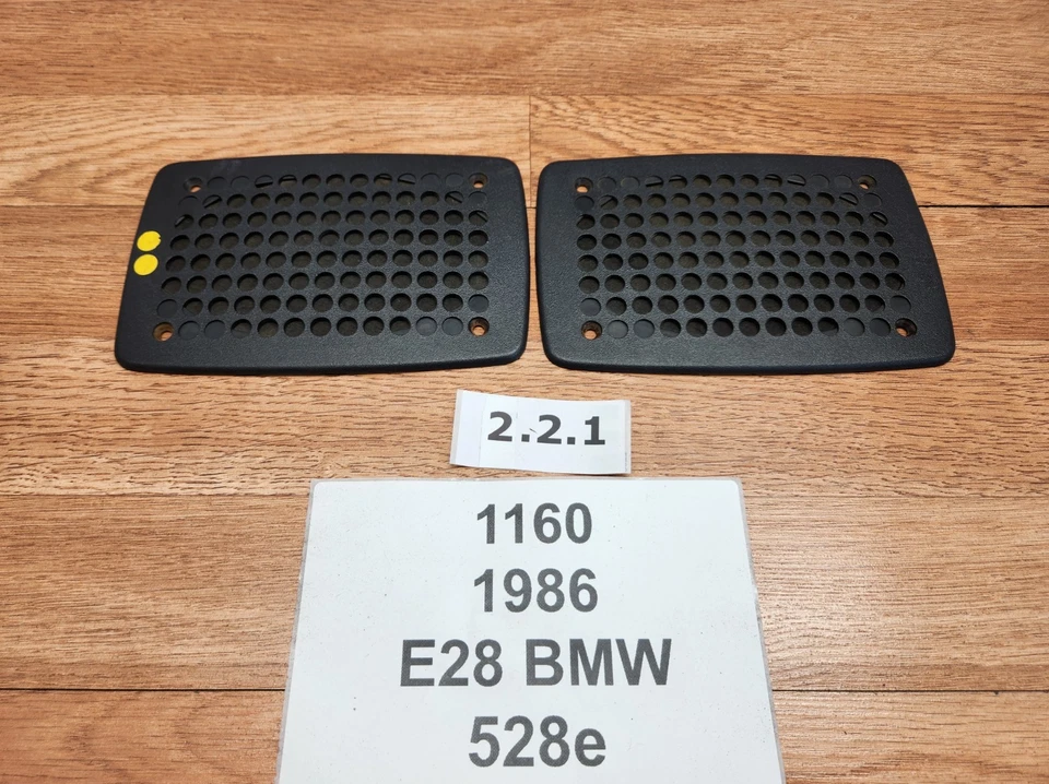 ✅ Juego de cubierta de altavoz delantero izquierdo derecho OEM BMW E28 528e 533 535 Foto 2 de 4