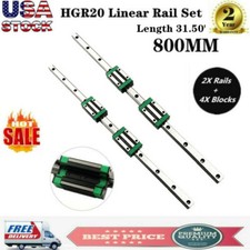 2PCS HGR20 800mm Square Linear Guide Rail 4PCS HGH20CA Slider Block 3D Printer