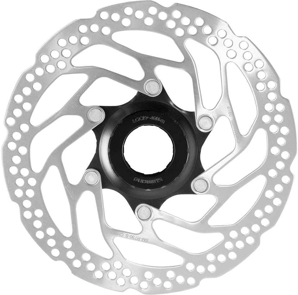 Shimano 160MM Disco de Freno SM-RT30 Center Lock Con Anillo de Cierre Bicicleta - Imagen 2 de 3