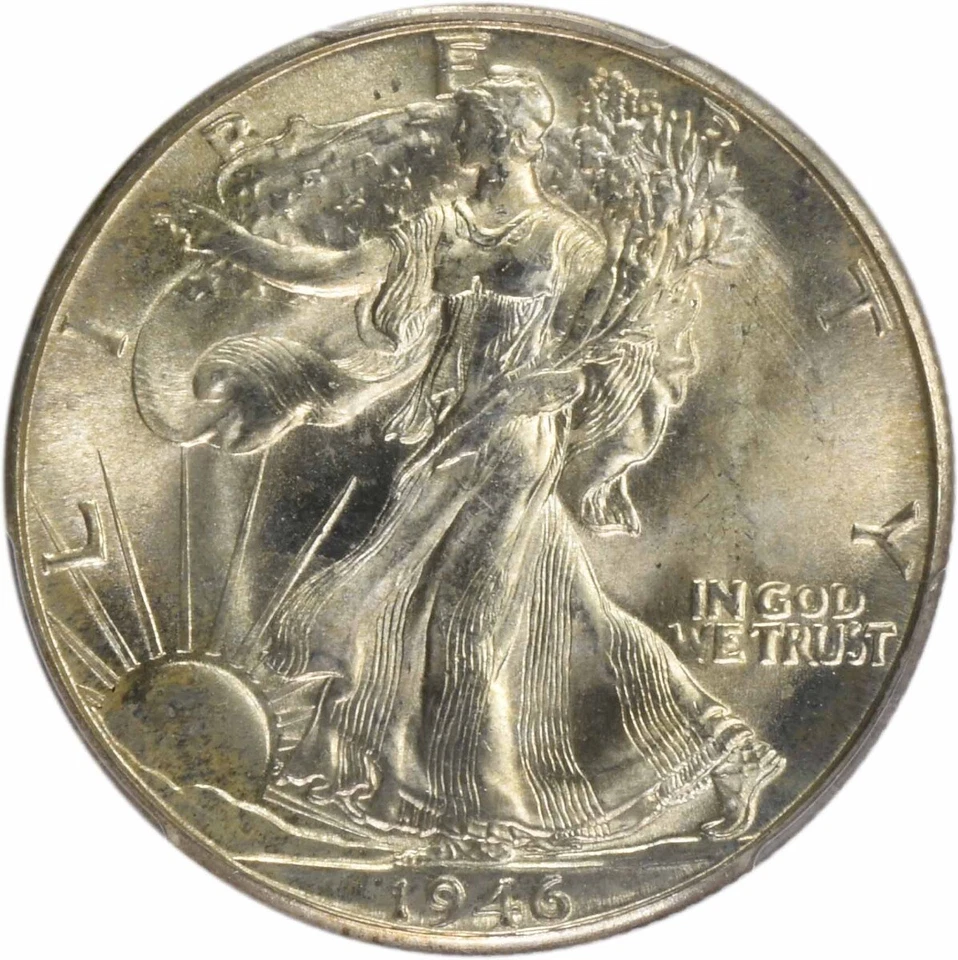 1946-D Walking Liberty Silver Half Dollar MS67 PCGS - Image 3 of 4