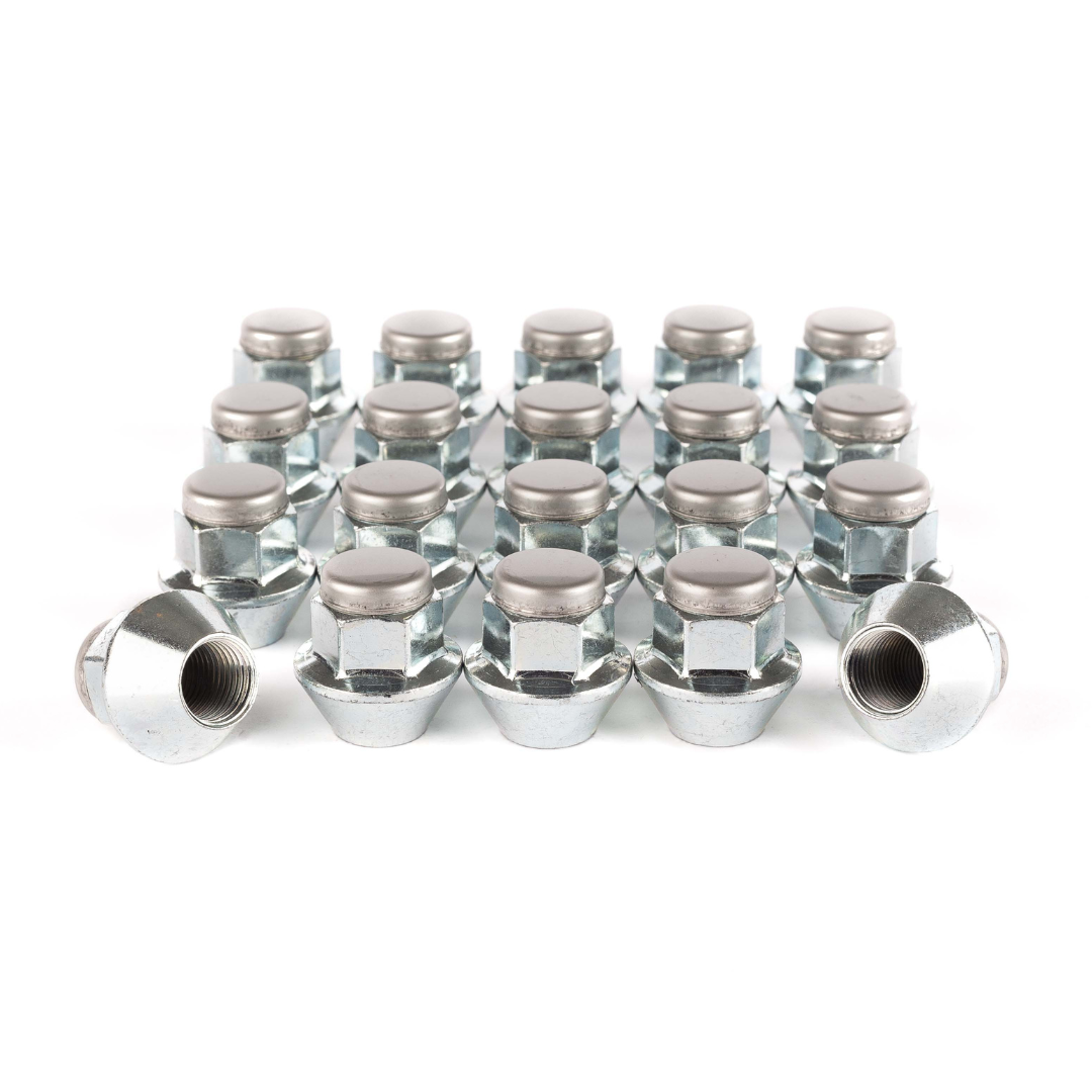 Set of Alloy Wheel Nuts. M12 x 1.5, Taper Washer, 19mm Hex for Use With Ford Alloy Wheels & More (16