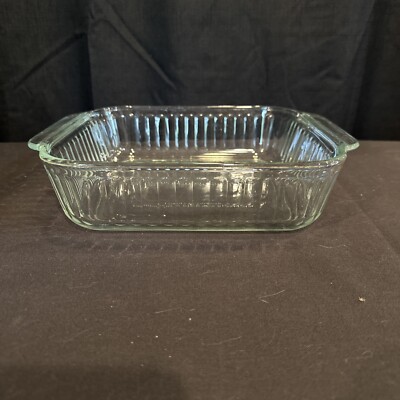 Vintage - Pyrex 222-S Ribbed Scalloped -Clear Casserole 2 QT 2L - 8x8x2 ...